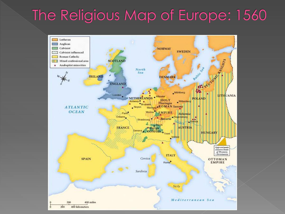 The Religious Map of Europe: 1560